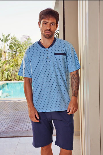 Summer Men Short Cotton Pajama