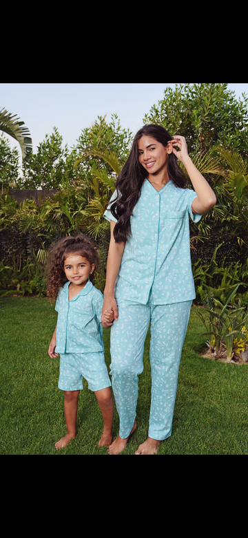 Sunflower mummy and daughter cotton pj