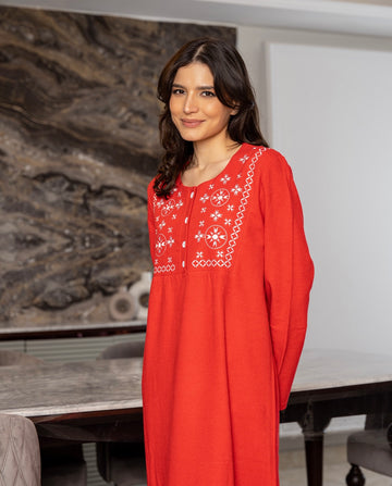 قميص نوم شتوي كشمير ناعم