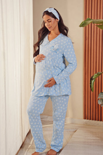Blue it’s a Boy Maternity Pajama
