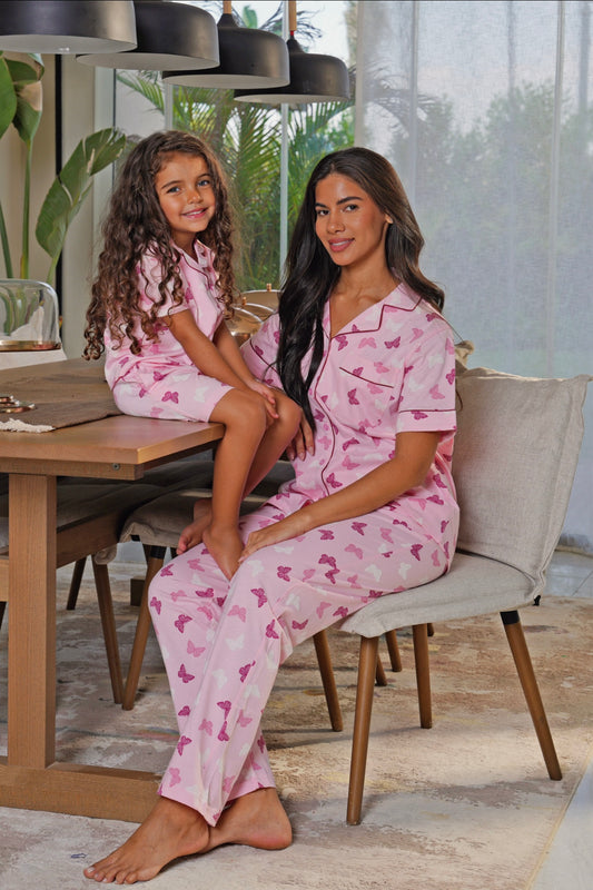 Butterfly Mummy and Daughter Cotton PJ