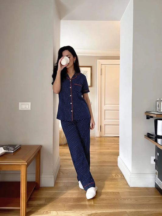 Polka-Dot Cotton Pajama